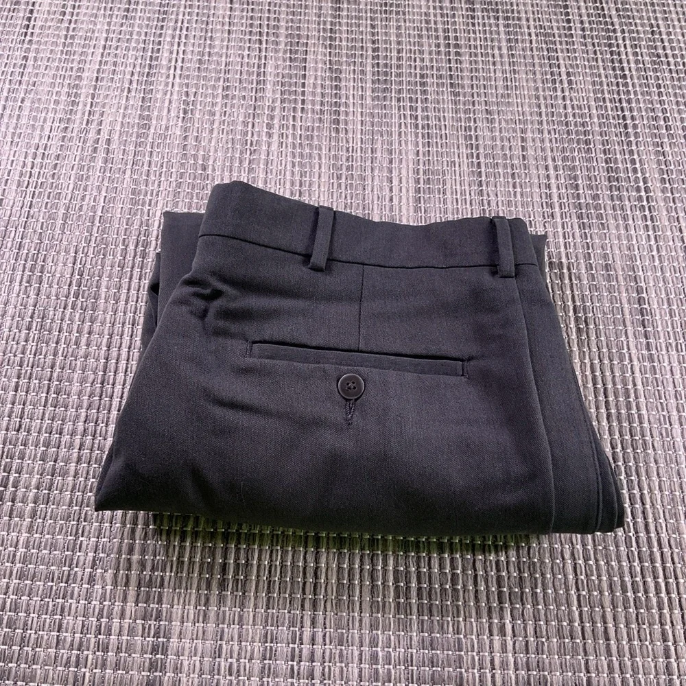 Savane Deep Dye Mens Pleated Dress Pants Olive Green Cuffed W36 L29